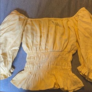 Yellow off the shoulder top